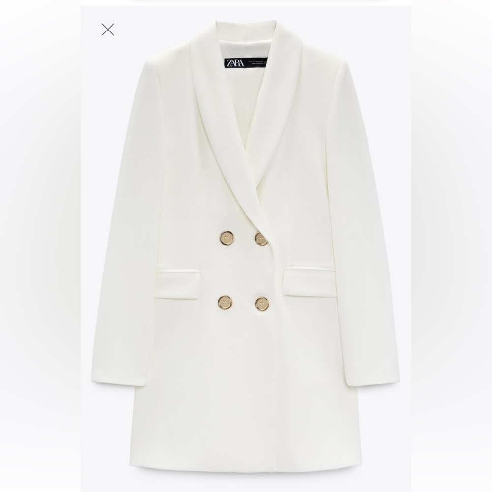 NWT Zara double breasted long blazer